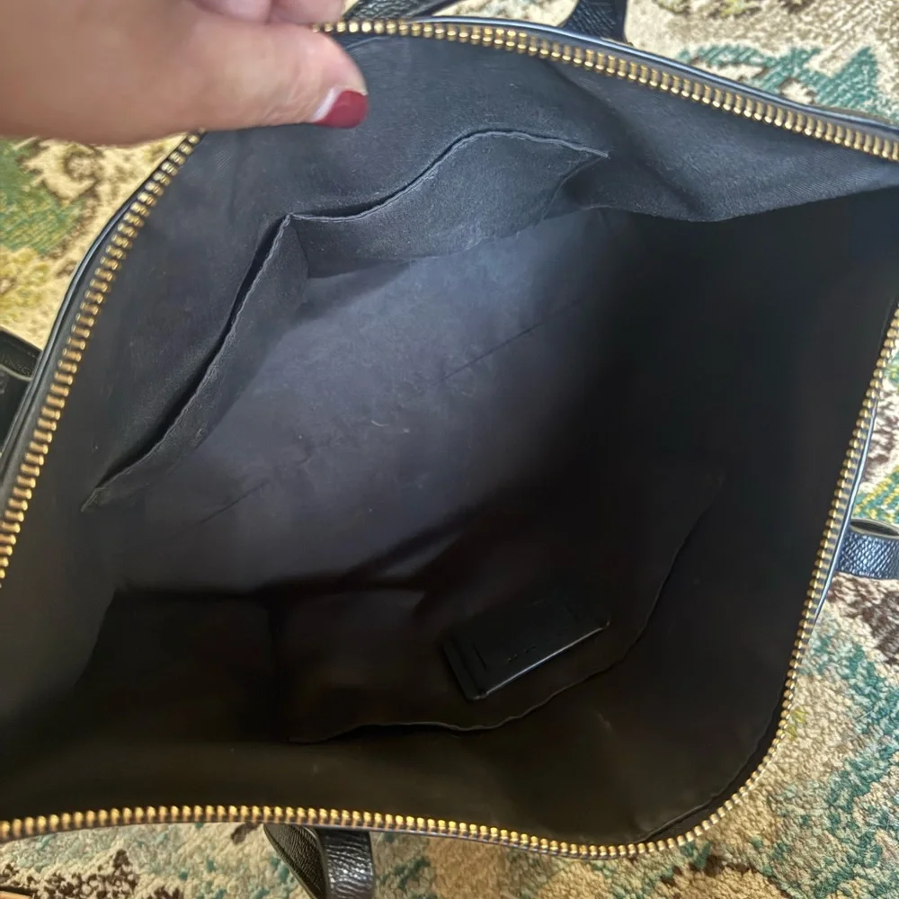 Coach Black Crossgrain Leather Tote Bag - Picture 5 of 5